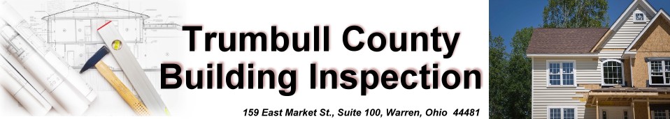 Heading introducing Trumbull County Building Inspection.
